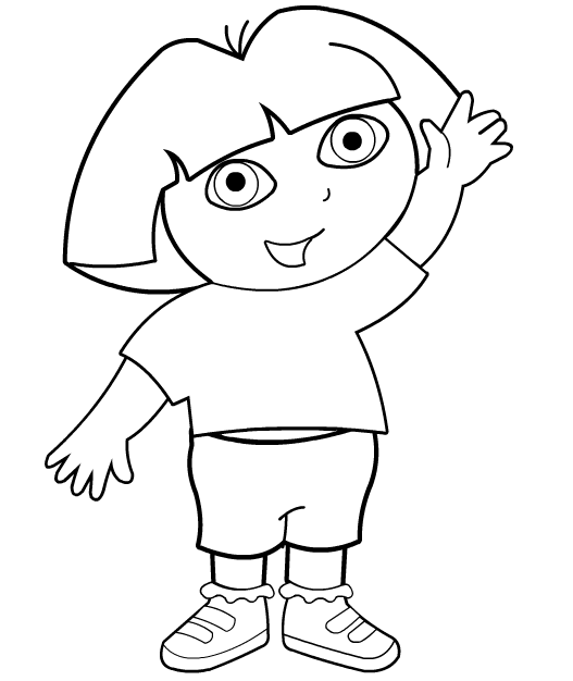Coloring page: Dora the Explorer (Cartoons) #30003 - Free Printable Coloring Pages