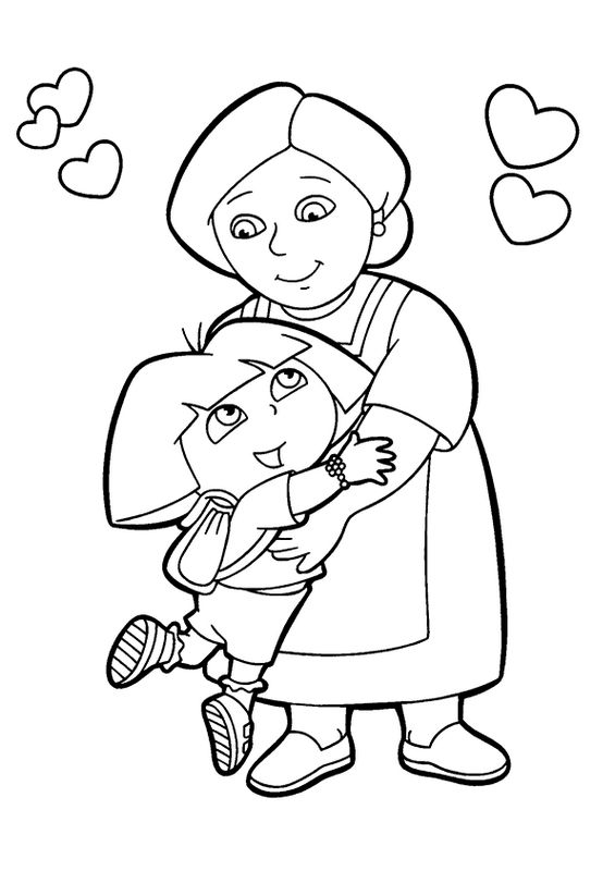 Coloring page: Dora the Explorer (Cartoons) #30004 - Free Printable Coloring Pages