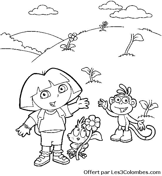 Coloring page: Dora the Explorer (Cartoons) #30005 - Free Printable Coloring Pages