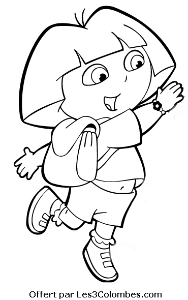 Drawing Dora the Explorer #30006 (Cartoons) – Printable coloring pages