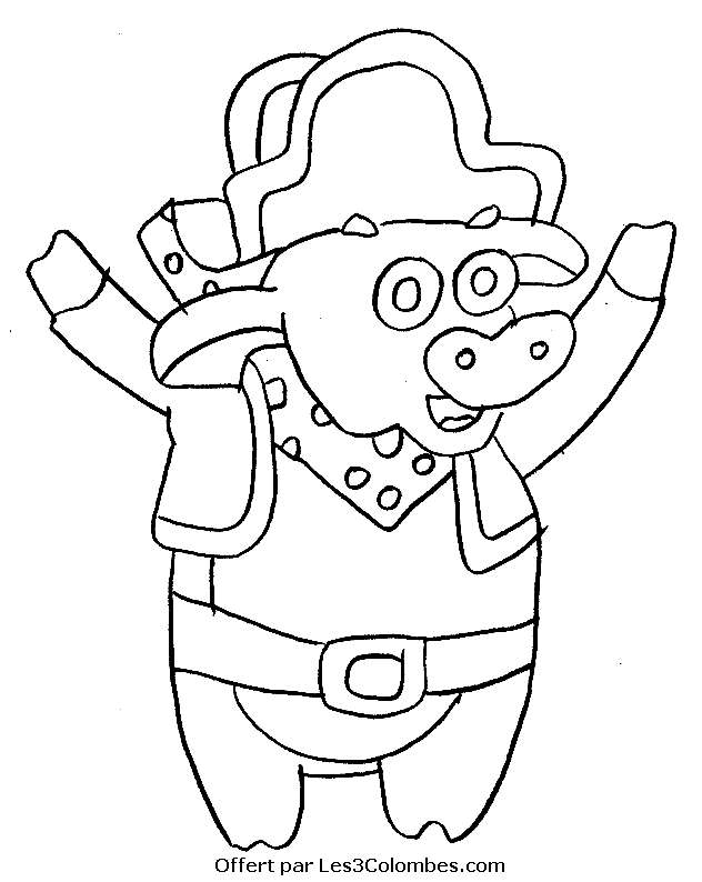 Coloring page: Dora the Explorer (Cartoons) #30009 - Free Printable Coloring Pages