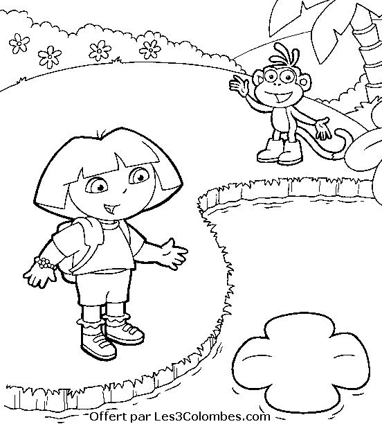 Coloring page: Dora the Explorer (Cartoons) #30013 - Free Printable Coloring Pages