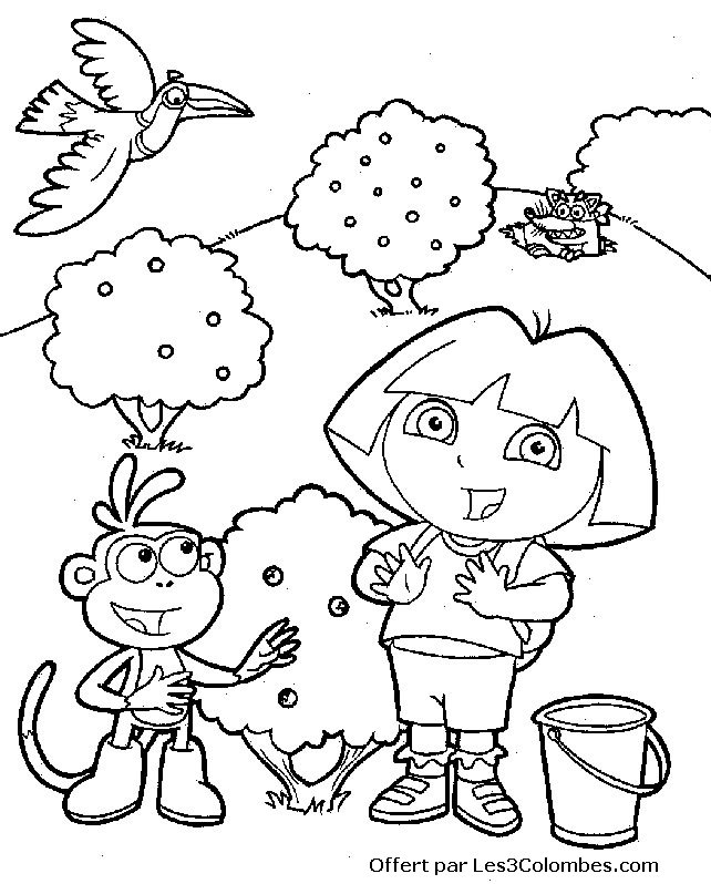 Coloring page: Dora the Explorer (Cartoons) #30018 - Free Printable Coloring Pages