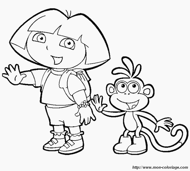 Coloring page: Dora the Explorer (Cartoons) #30019 - Free Printable Coloring Pages