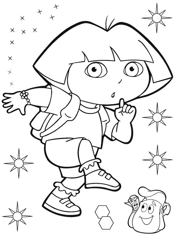Coloring page: Dora the Explorer (Cartoons) #30035 - Free Printable Coloring Pages