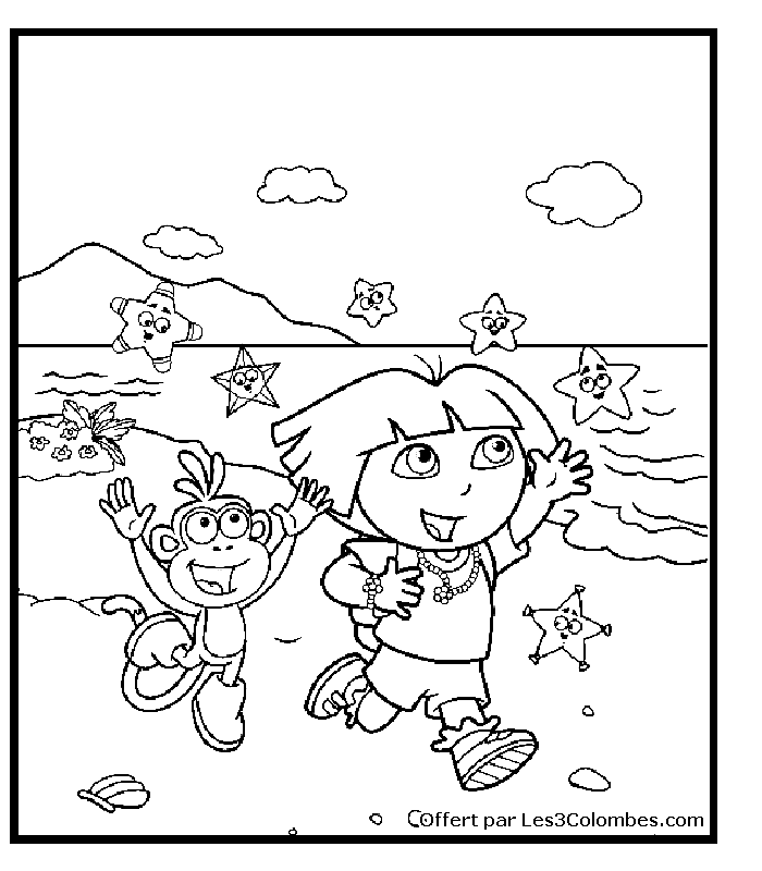 Coloring page: Dora the Explorer (Cartoons) #30039 - Free Printable Coloring Pages
