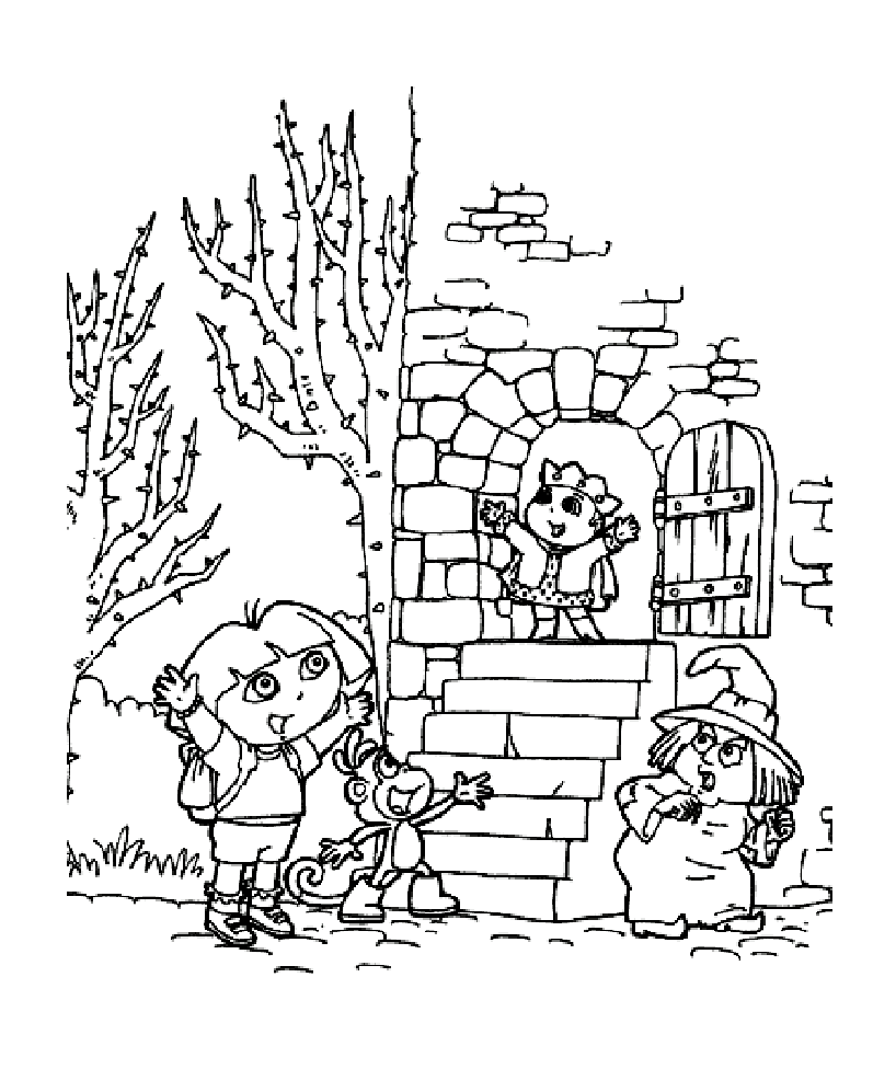 Coloring page: Dora the Explorer (Cartoons) #30042 - Free Printable Coloring Pages