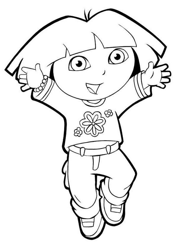 Coloring page: Dora the Explorer (Cartoons) #30046 - Free Printable Coloring Pages