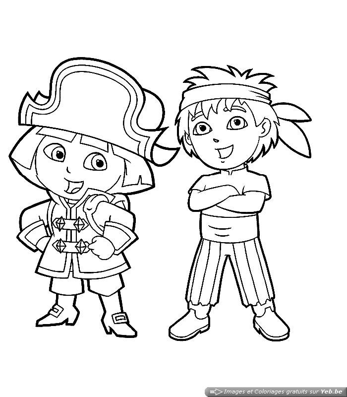 Coloring page: Dora the Explorer (Cartoons) #30053 - Free Printable Coloring Pages