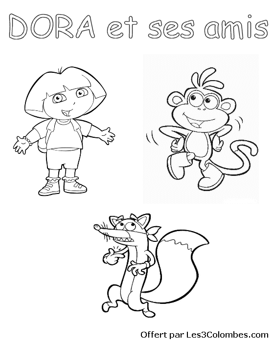 Coloring page: Dora the Explorer (Cartoons) #30059 - Free Printable Coloring Pages