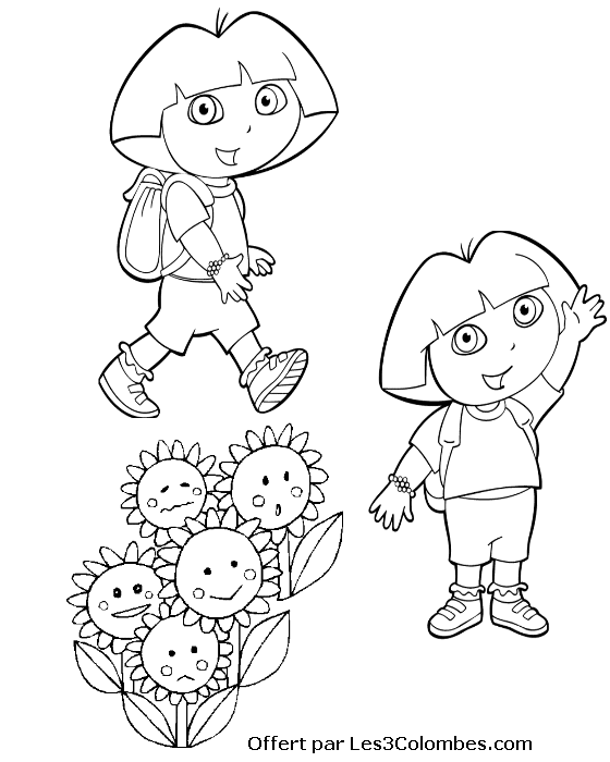 Coloring page: Dora the Explorer (Cartoons) #30062 - Free Printable Coloring Pages