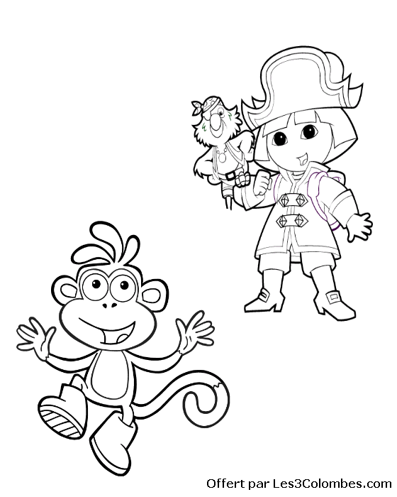 Coloring page: Dora the Explorer (Cartoons) #30065 - Free Printable Coloring Pages