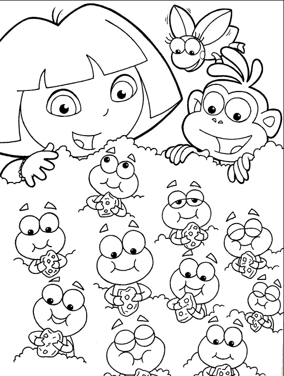 Coloring page: Dora the Explorer (Cartoons) #30067 - Free Printable Coloring Pages