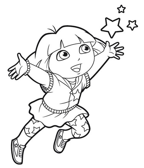 Coloring page: Dora the Explorer (Cartoons) #30069 - Free Printable Coloring Pages