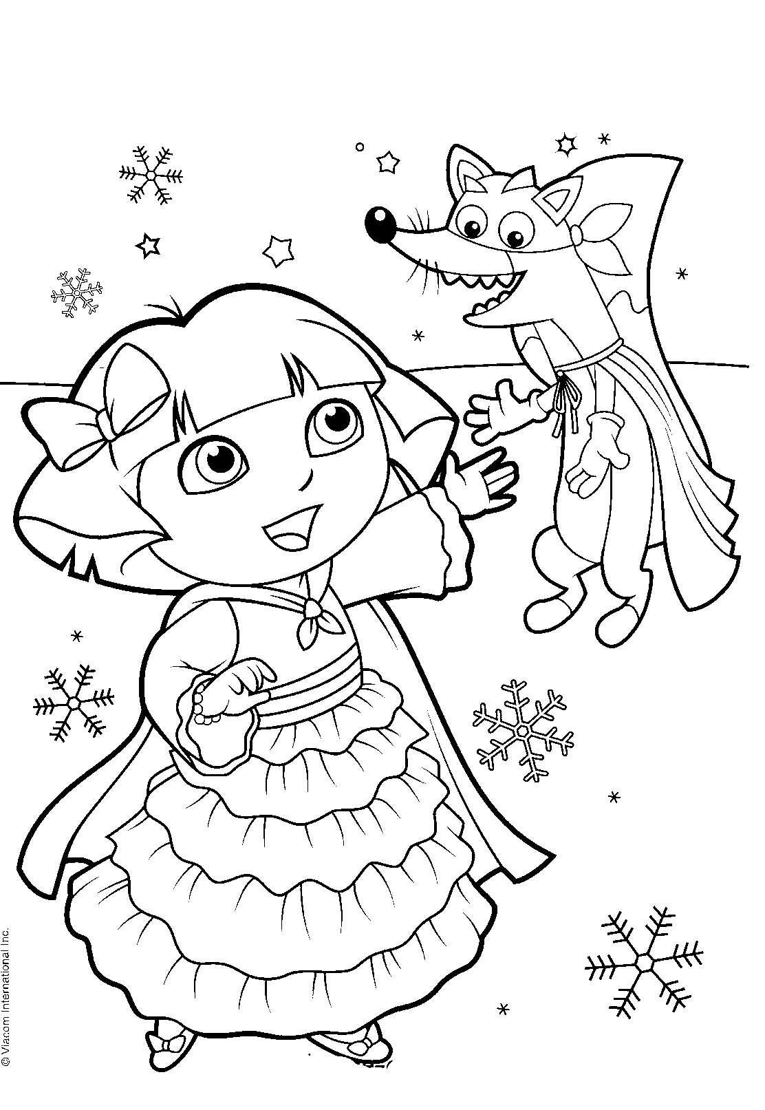 Coloring page: Dora the Explorer (Cartoons) #30075 - Free Printable Coloring Pages