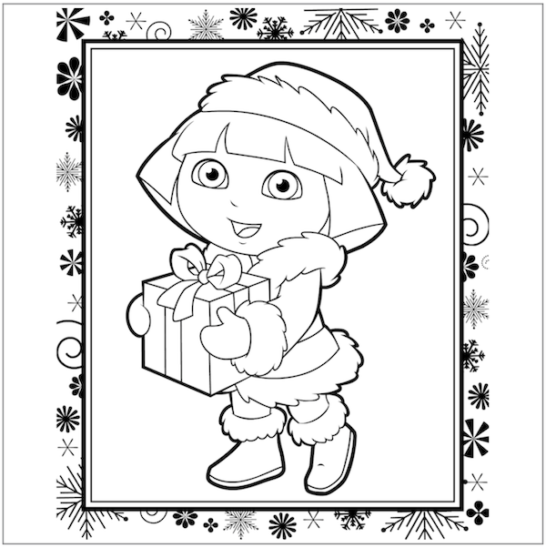 Drawing Dora the Explorer #30079 (Cartoons) – Printable coloring pages