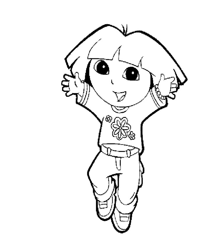 Coloring page: Dora the Explorer (Cartoons) #30108 - Free Printable Coloring Pages