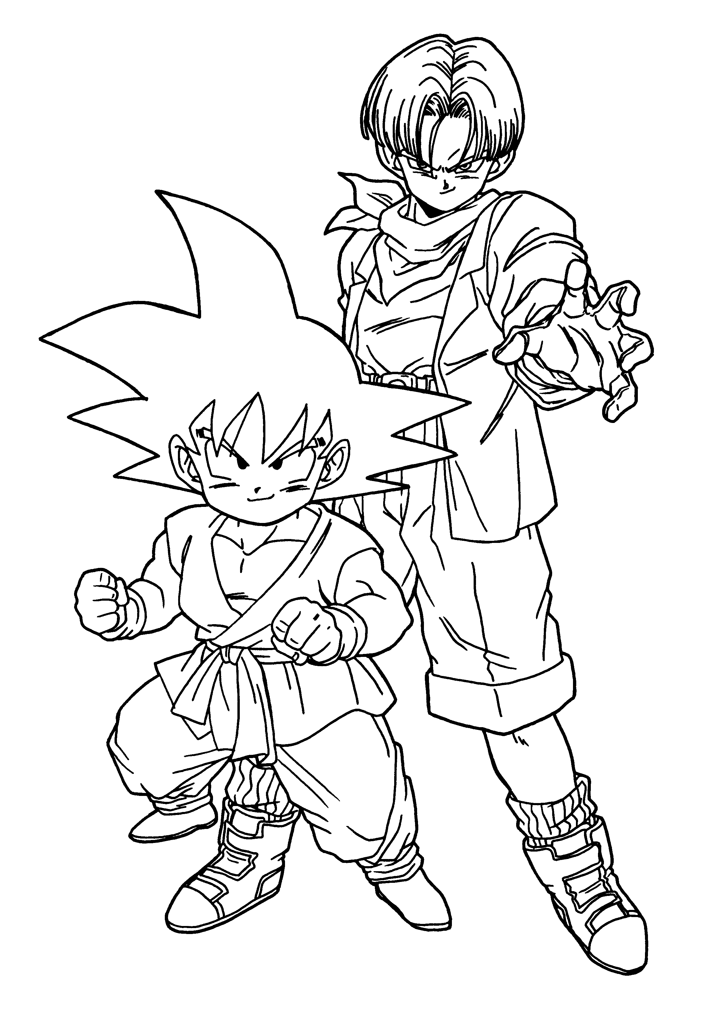 Drawing Dragon Ball Z Cartoons Printable Coloring Pages