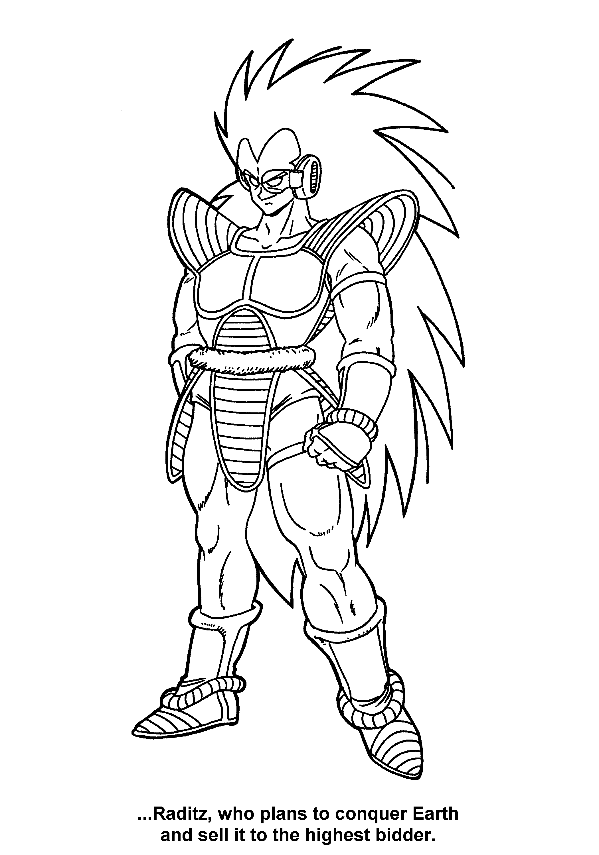 dbz pan coloring pages