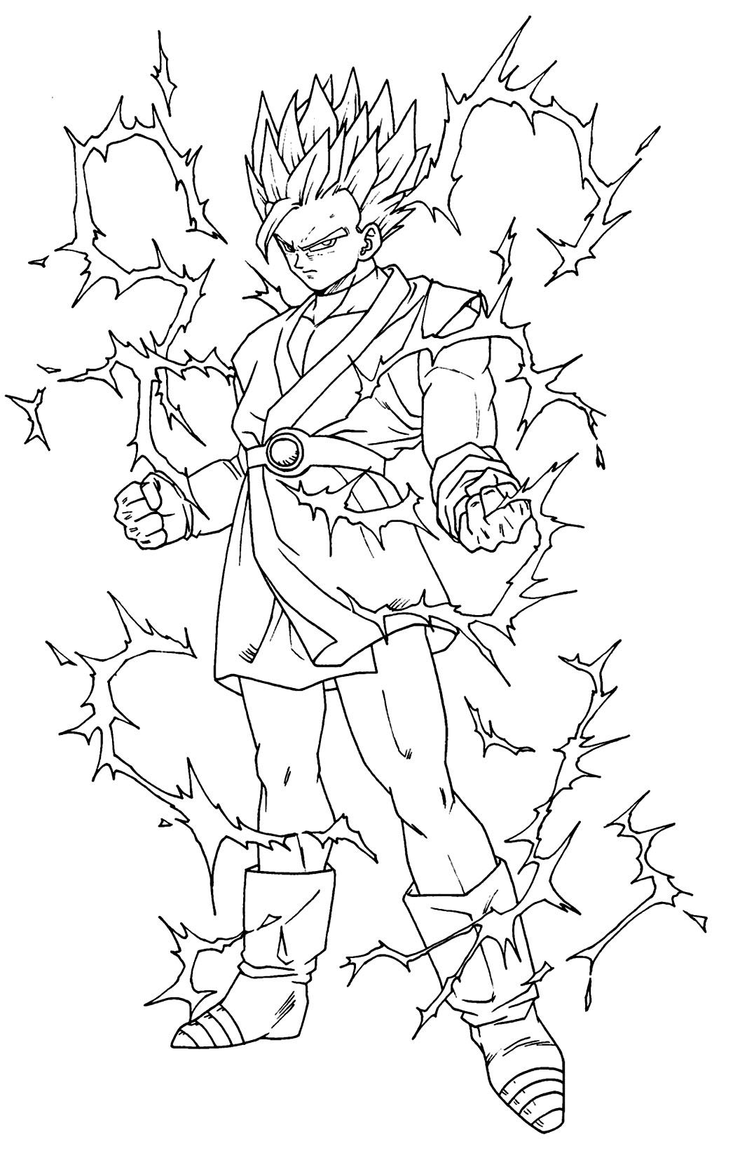 Dragon Ball Z Gohan Coloring Pages