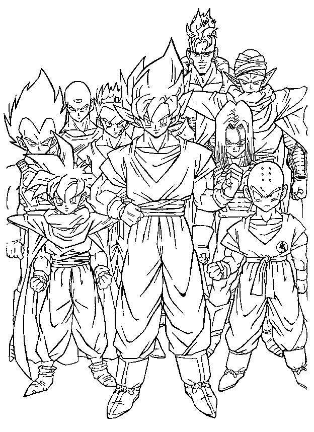 Coloring page: Dragon Ball Z (Cartoons) #38650 - Free Printable Coloring Pages