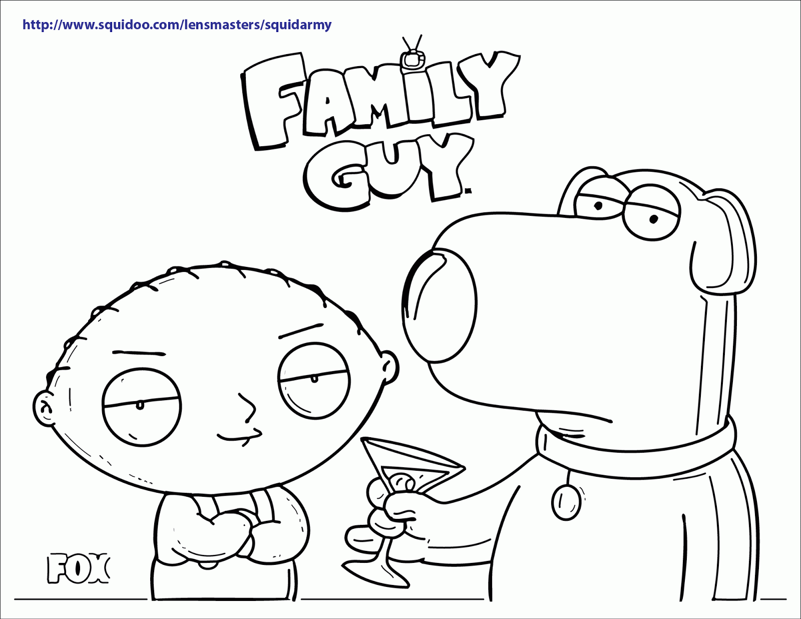 Coloring page: Family Guy (Cartoons) #48738 - Free Printable Coloring Pages