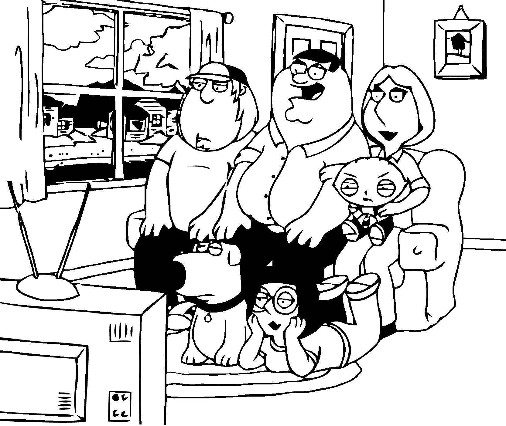 Coloring page: Family Guy (Cartoons) #48741 - Free Printable Coloring Pages