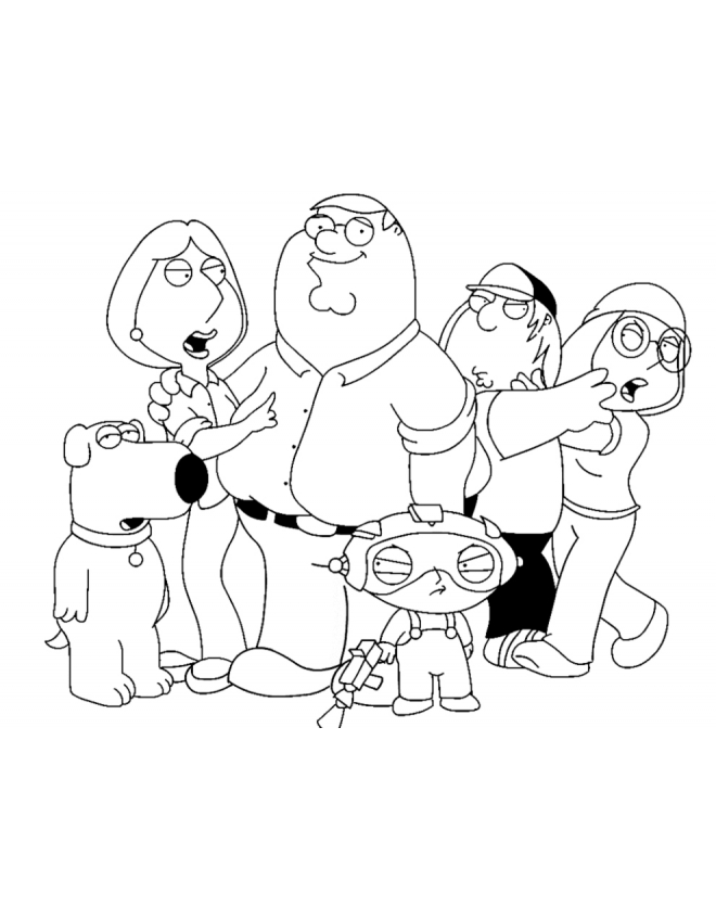 Coloring page: Family Guy (Cartoons) #48872 - Free Printable Coloring Pages
