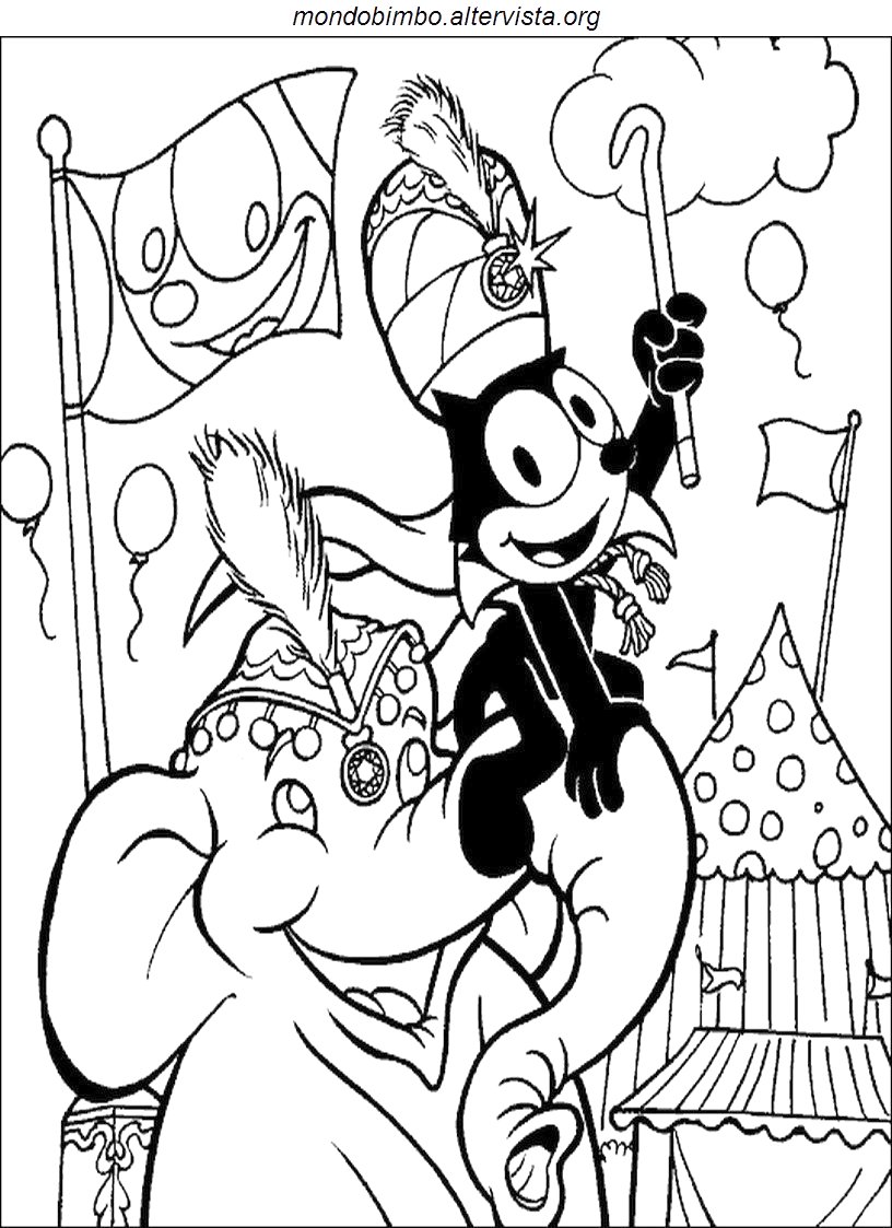 Coloring page: Felix the Cat (Cartoons) #47874 - Free Printable Coloring Pages
