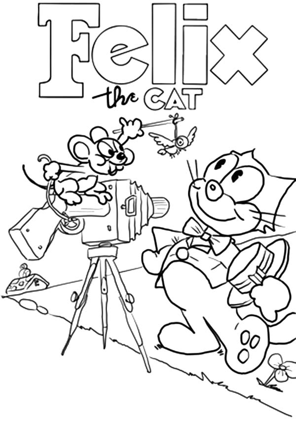 Drawing Felix the Cat #47900 (Cartoons) – Printable coloring pages