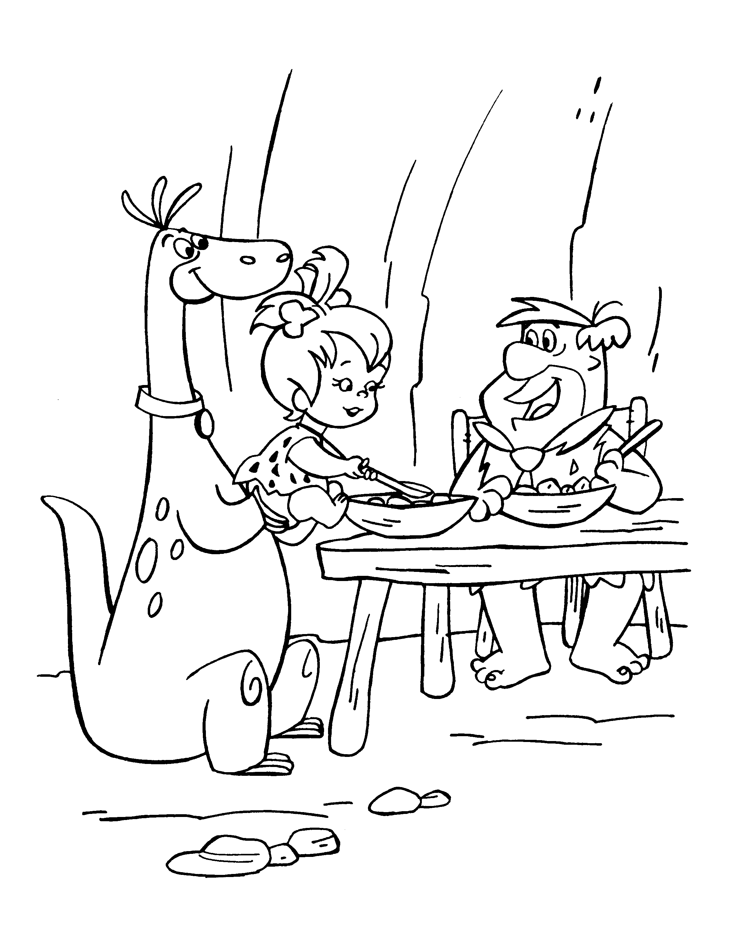 Coloring page: Flintstones (Cartoons) #29550 - Free Printable Coloring Pages