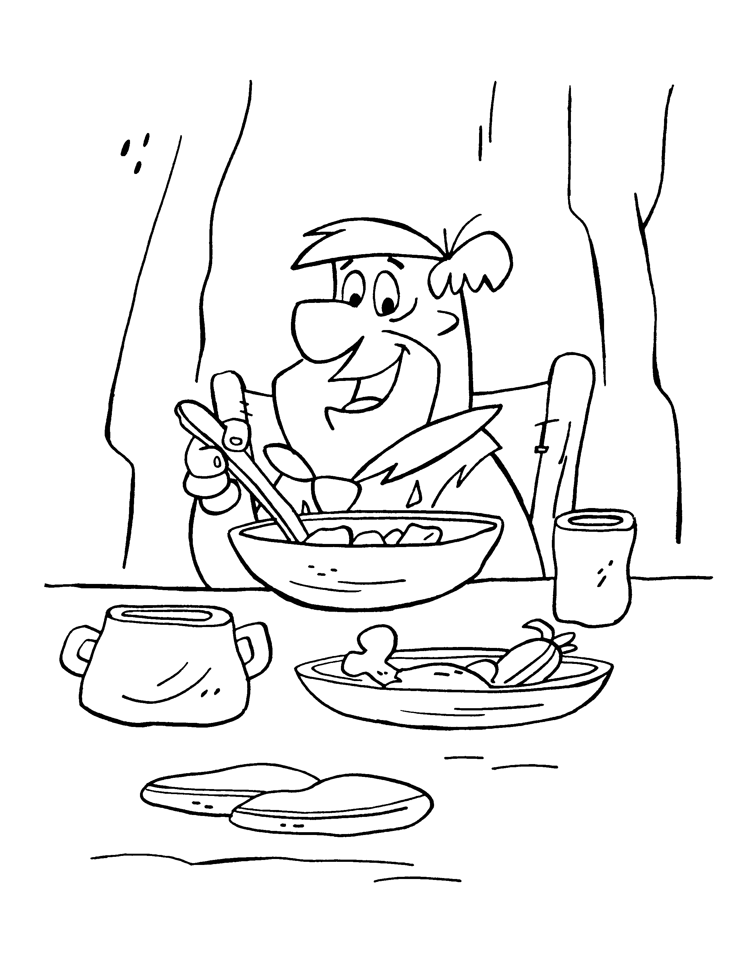 Coloring page: Flintstones (Cartoons) #29552 - Free Printable Coloring Pages