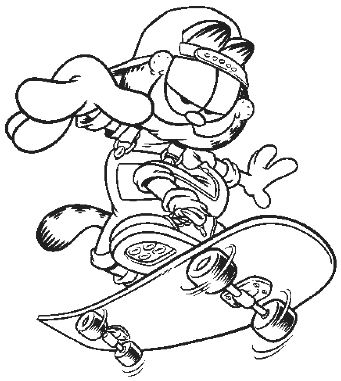 Coloring page: Garfield (Cartoons) #26109 - Free Printable Coloring Pages