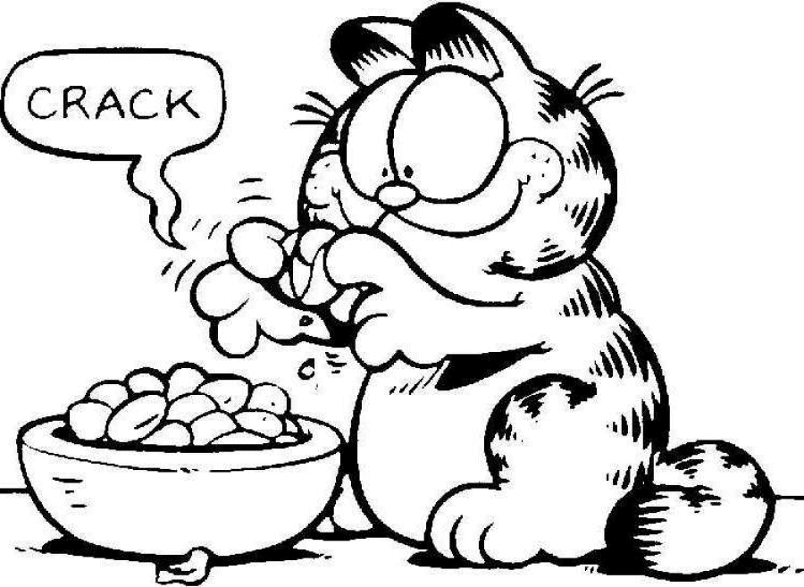 Coloring page: Garfield (Cartoons) #26110 - Free Printable Coloring Pages