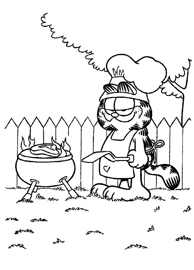Coloring page: Garfield (Cartoons) #26111 - Free Printable Coloring Pages