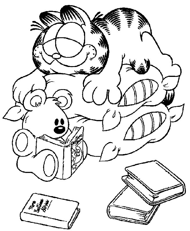 Coloring page: Garfield (Cartoons) #26112 - Free Printable Coloring Pages