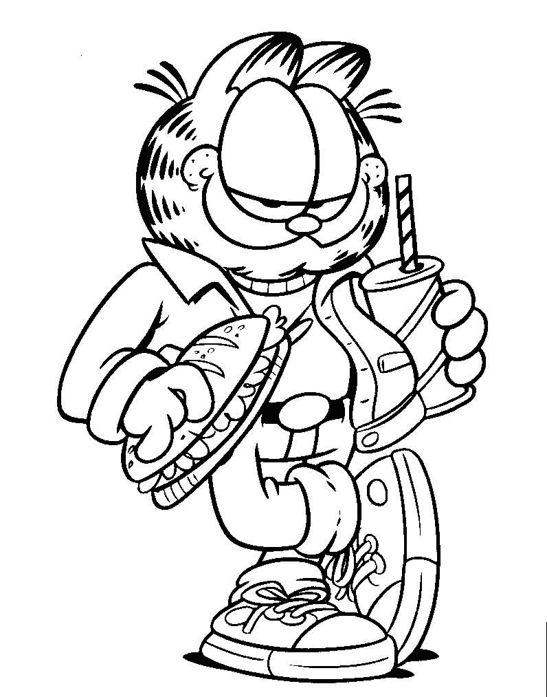 Coloring page: Garfield (Cartoons) #26114 - Free Printable Coloring Pages