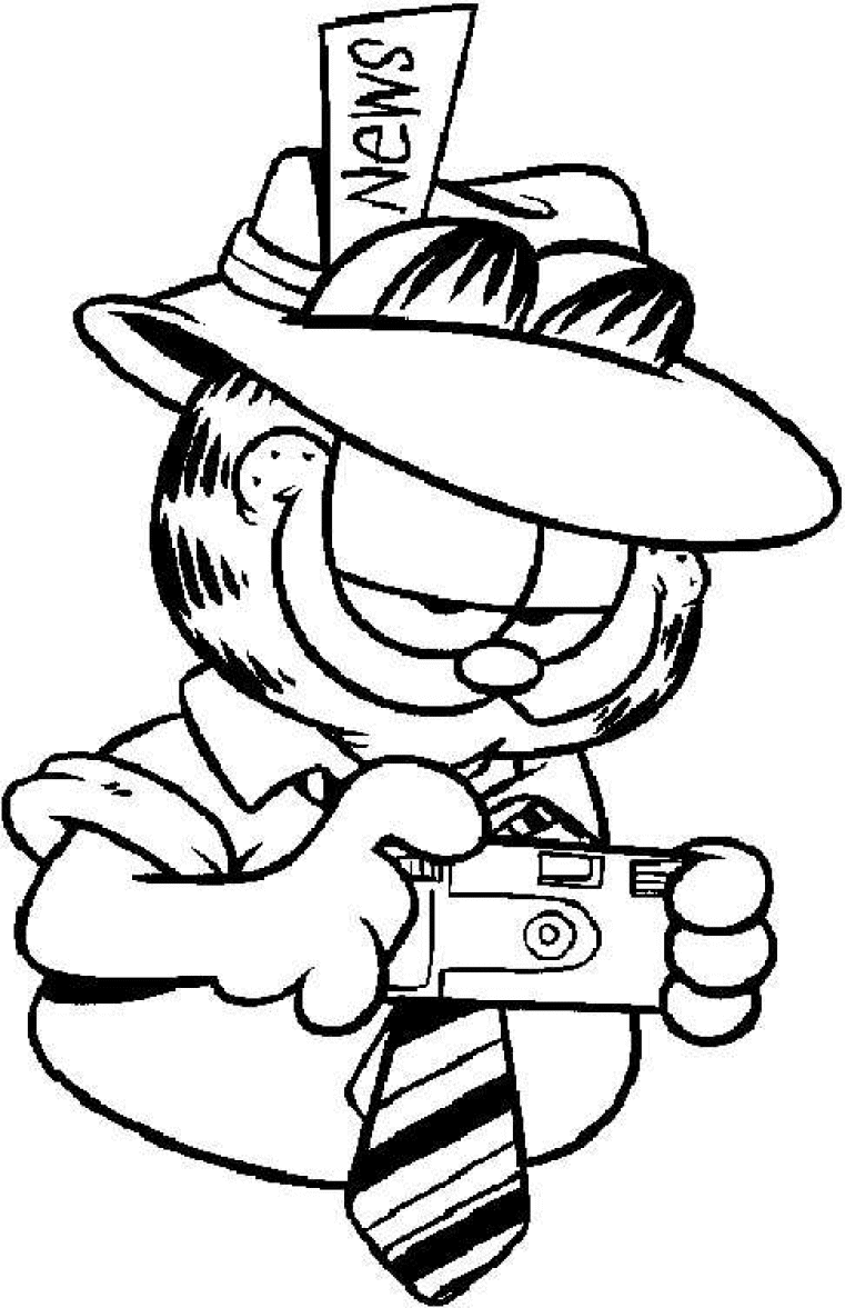 Coloring page: Garfield (Cartoons) #26118 - Free Printable Coloring Pages