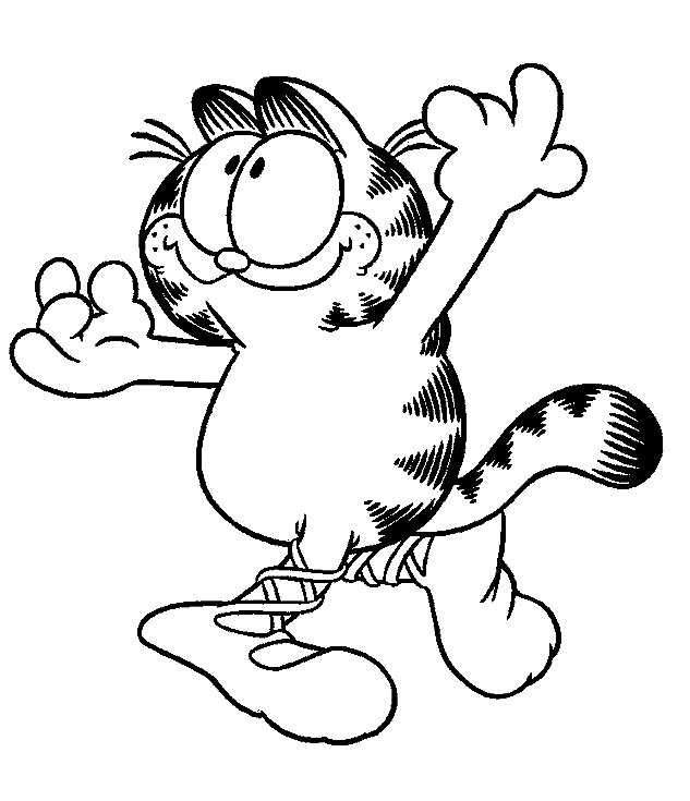 Coloring page: Garfield (Cartoons) #26127 - Free Printable Coloring Pages