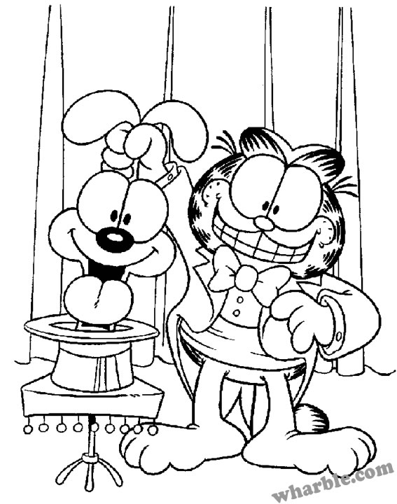 Coloring page: Garfield (Cartoons) #26128 - Free Printable Coloring Pages