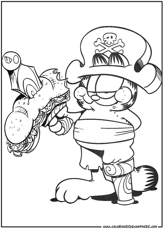 Coloring page: Garfield (Cartoons) #26129 - Free Printable Coloring Pages