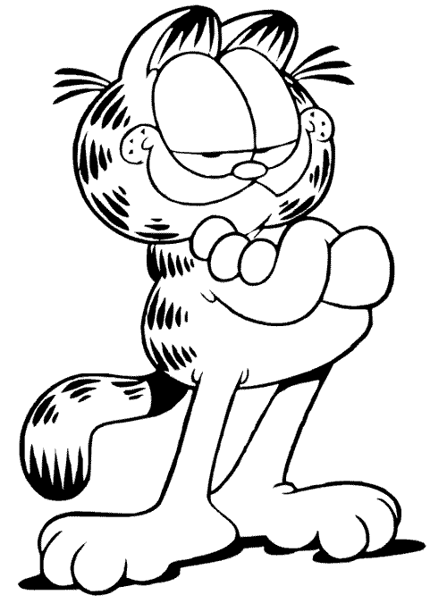garfield coloring in pages