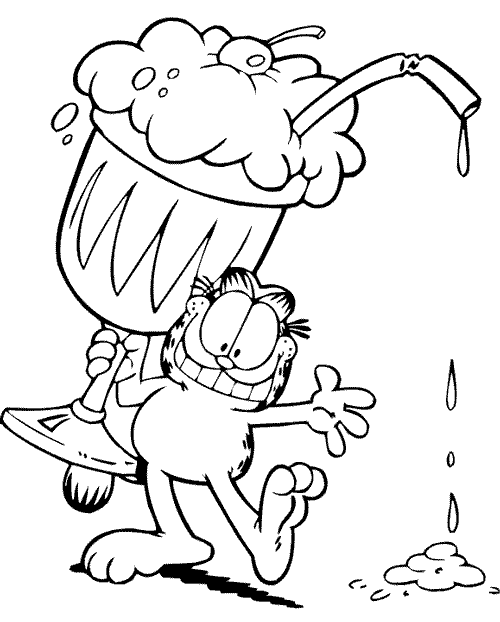 Coloring page: Garfield (Cartoons) #26133 - Free Printable Coloring Pages