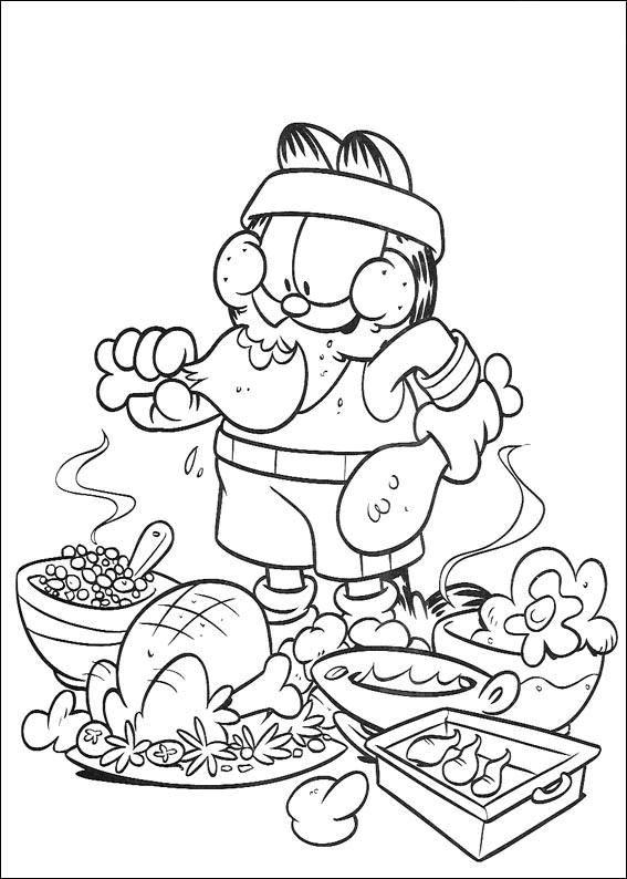 Coloring page: Garfield (Cartoons) #26137 - Free Printable Coloring Pages