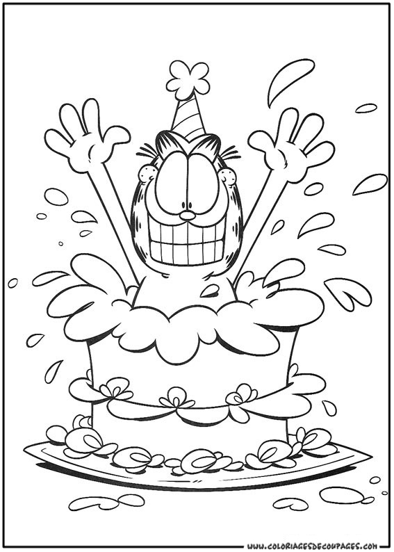 Coloring page: Garfield (Cartoons) #26142 - Free Printable Coloring Pages