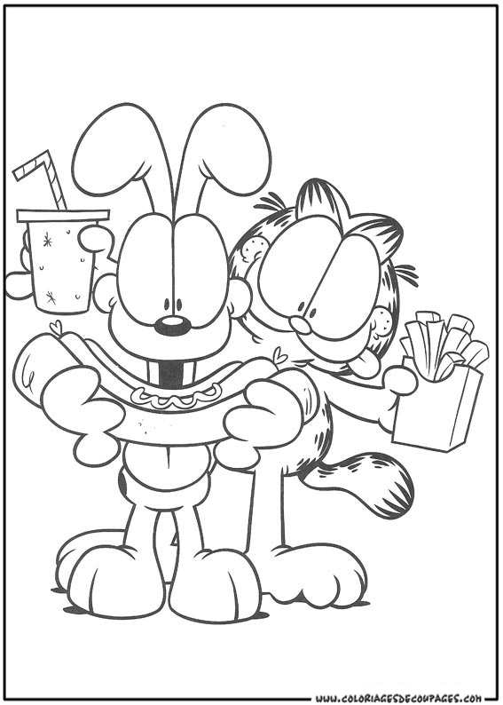 Coloring page: Garfield (Cartoons) #26148 - Free Printable Coloring Pages