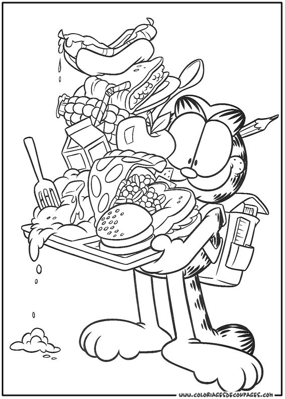 Coloring page: Garfield (Cartoons) #26149 - Free Printable Coloring Pages