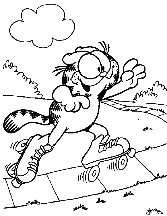 Coloring page: Garfield (Cartoons) #26151 - Free Printable Coloring Pages