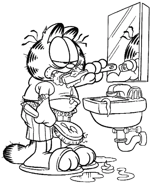 Coloring page: Garfield (Cartoons) #26155 - Free Printable Coloring Pages