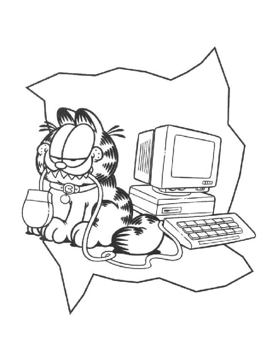 Coloring page: Garfield (Cartoons) #26166 - Free Printable Coloring Pages